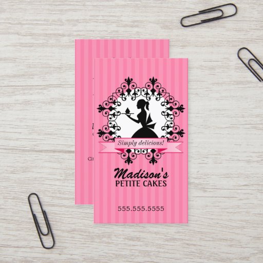 Customizable Elegant Cupcake Business Cards