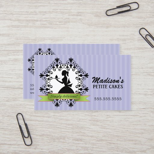 Customizable Elegant Cupcake Business Cards