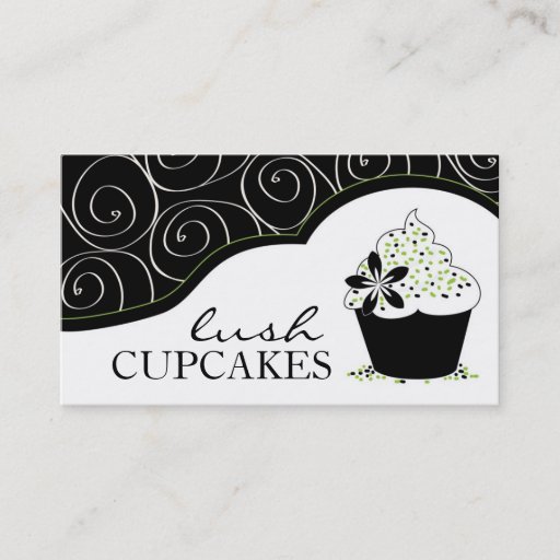 Customizable Elegant Cupcake Business Cards