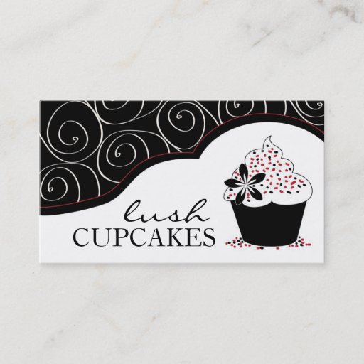 Customizable Elegant Cupcake Business Cards