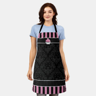 Elegant Cupcake Damask Apron