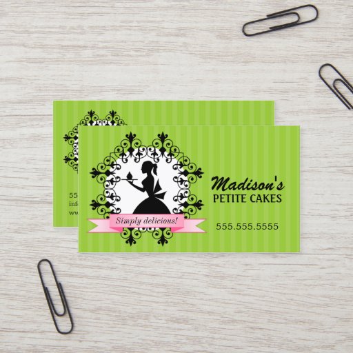 Customizable Elegant Cupcake Business Cards