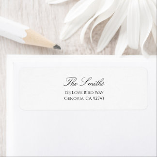 Elegant Cursive and Block Font Return Address  Label