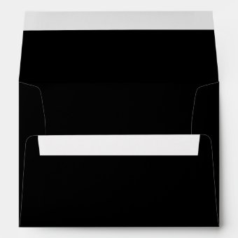Elegant Cursive Calligraphy Black Wedding Envelope | Zazzle