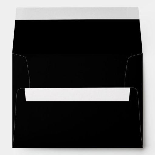 Elegant Cursive Calligraphy Black Wedding Envelope | Zazzle