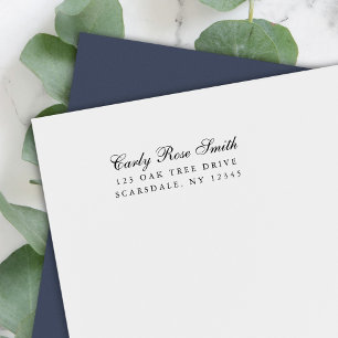 Elegant Cursive Classic Return Address  Self-inking Stamp