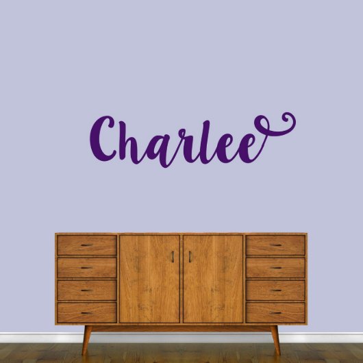 Elegant Cursive Family Name Large Wall Decal (Front)