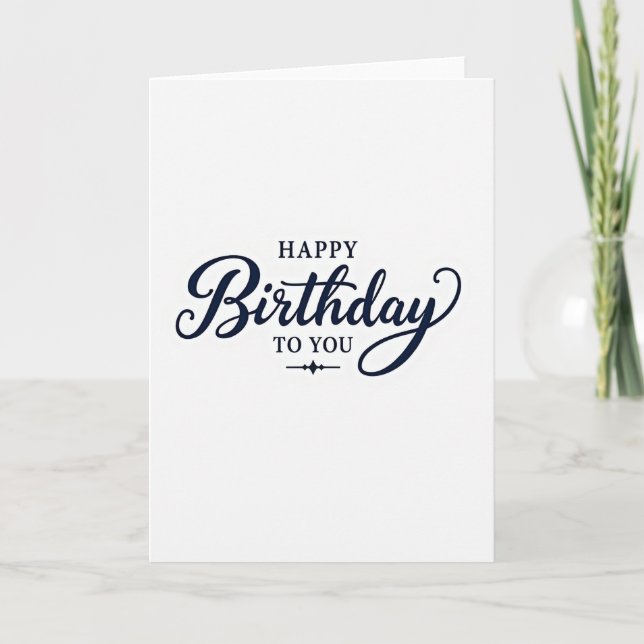 Elegant Cursive Joy Card (Front)