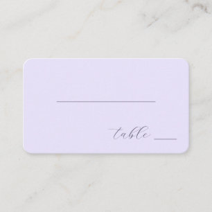 "Elegant Cursive Lavender Minimalist" Place Card