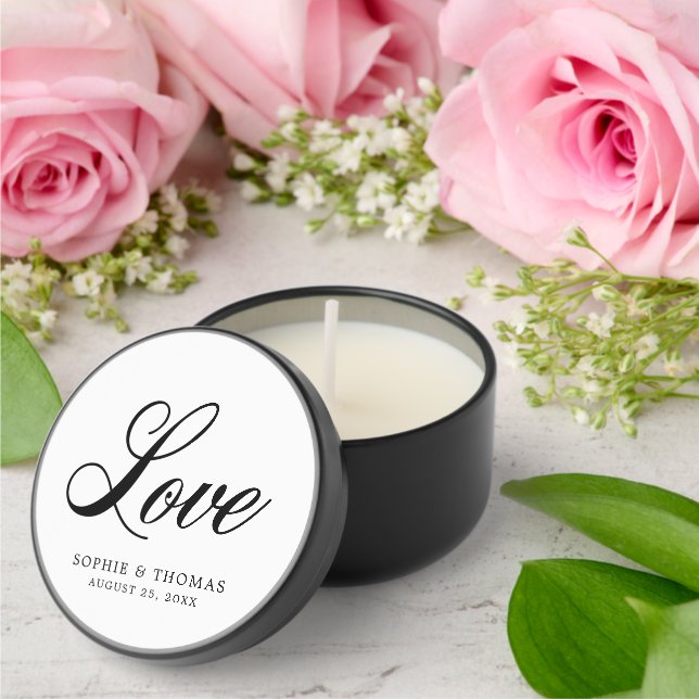 Elegant Cursive Love Wedding Mini Candle Favors (Insitu (Wedding))