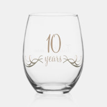 Elegant Custom 10th Anniversary Keepsake Gift
