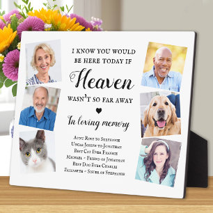 Elegant Custom 6 Photos Heaven Wedding Memorial Plaque