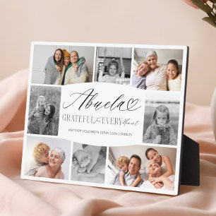 Elegant Custom Abuela Photo Collage Keepsake Plaque