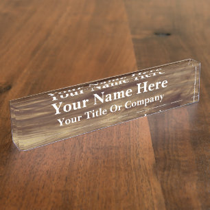 Elegant Custom Acrylic Desk Name Plate
