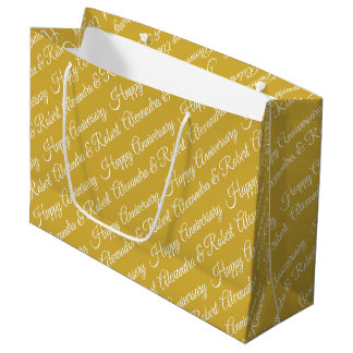 Elegant Custom Anniversary Large Gift Bag