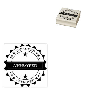 Elegant Custom Approved Rubber Stamp