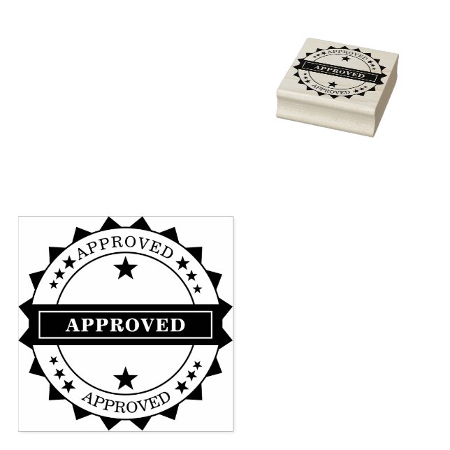 Elegant Custom Approved  Rubber Stamp (Stamped)