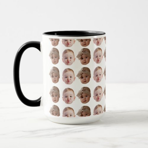 Elegant Custom Baby Face Pattern Grandpa Birthday  Mug