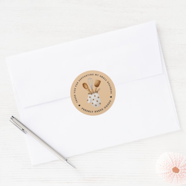 30 Thank You Heart Wood Shipping Labels – 1.5” Round Stickers For Envelopes & Packages