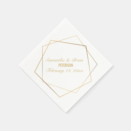 Elegant Custom Bride and Groom wedding napkin