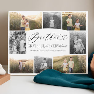 Elegant Custom Brother Photo Collage Gift Keepsake Plaque