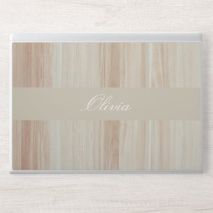Elegant custom brown wood Background HP Laptop Skin