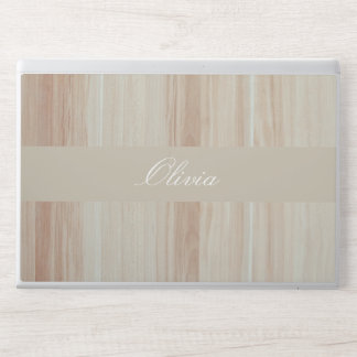 Elegant custom brown wood Background HP Laptop Skin