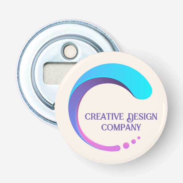 Elegant Custom Business Company  Name Favor Gift Bottle Opener (Front)