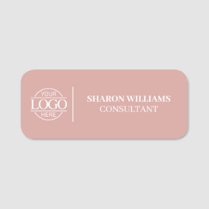 Elegant Custom Business Logo Employee Magnetic Name Tag