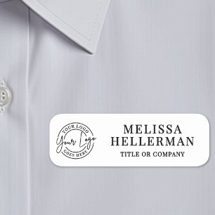 Elegant Custom Business Logo Employee Name Tag
