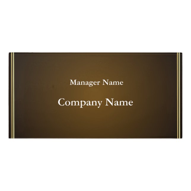  Elegant Custom business Office Door Sign (Classic Front)