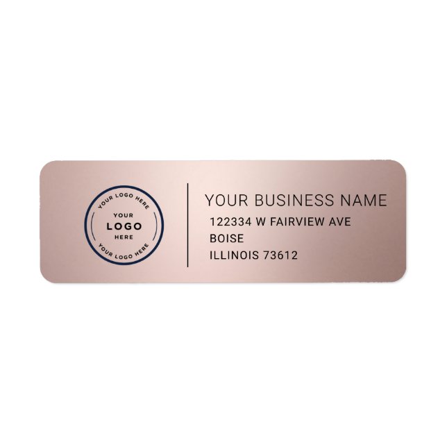 Elegant Custom Business Return Address Label (Front)