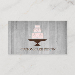 Elegant Custom Cake Design Decorating Business Card