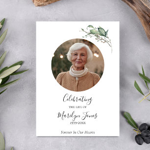 Elegant Custom Celebration of Life Folded Program