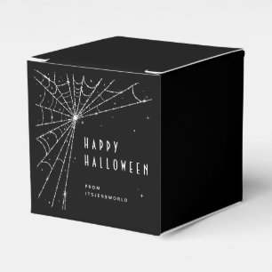 Elegant Custom Color Spider Web Halloween Favor Boxes