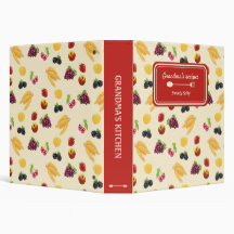 Elegant Custom colorful fruits recipe pattern