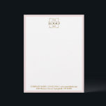 Elegant Custom Company Business Logo Branding Letterhead<br><div class="desc">Create a polished and professional impression with this custom business letterhead, designed to showcase your company logo, brand colors, and contact information. Perfect for small businesses, corporate offices, entrepreneurs, and startups, this personalized letterhead brings a clean, modern, and cohesive look to all your printed communication. Featuring a minimalist layout that...</div>