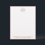 Elegant Custom Company Business Logo Branding Letterhead<br><div class="desc">Create a polished and professional impression with this custom business letterhead, designed to showcase your company logo, brand colors, and contact information. Perfect for small businesses, corporate offices, entrepreneurs, and startups, this personalized letterhead brings a clean, modern, and cohesive look to all your printed communication. Featuring a minimalist layout that...</div>