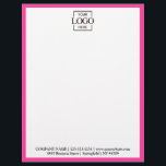 Elegant Custom Company Business Logo Branding Letterhead<br><div class="desc">Create a polished and professional impression with this custom business letterhead, designed to showcase your company logo, brand colors, and contact information. Perfect for small businesses, corporate offices, entrepreneurs, and startups, this personalized letterhead brings a clean, modern, and cohesive look to all your printed communication. Featuring a minimalist layout that...</div>