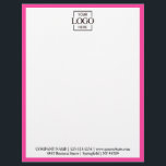 Elegant Custom Company Business Logo Branding Letterhead<br><div class="desc">Create a polished and professional impression with this custom business letterhead, designed to showcase your company logo, brand colors, and contact information. Perfect for small businesses, corporate offices, entrepreneurs, and startups, this personalized letterhead brings a clean, modern, and cohesive look to all your printed communication. Featuring a minimalist layout that...</div>