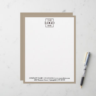 Elegant Custom Company Business Logo Branding Letterhead