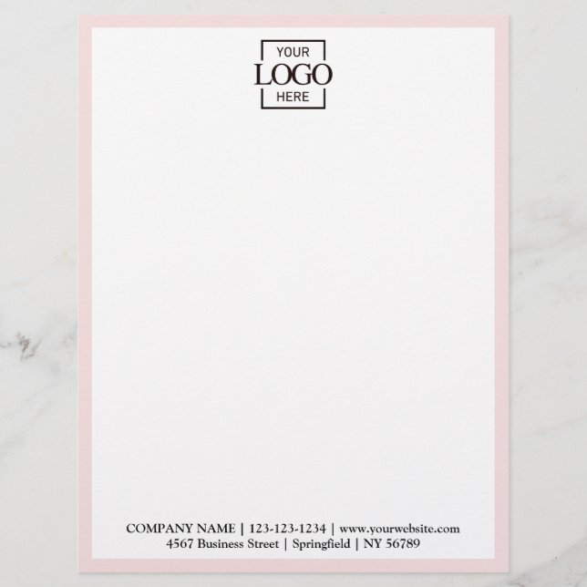 Elegant Custom Company Business Logo Branding Letterhead (Front)