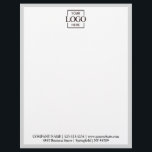 Elegant Custom Company Business Logo Branding Letterhead<br><div class="desc">Create a polished and professional impression with this custom business letterhead, designed to showcase your company logo, brand colors, and contact information. Perfect for small businesses, corporate offices, entrepreneurs, and startups, this personalized letterhead brings a clean, modern, and cohesive look to all your printed communication. Featuring a minimalist layout that...</div>