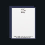 Elegant Custom Company Business Logo Branding Letterhead<br><div class="desc">Create a polished and professional impression with this custom business letterhead, designed to showcase your company logo, brand colors, and contact information. Perfect for small businesses, corporate offices, entrepreneurs, and startups, this personalized letterhead brings a clean, modern, and cohesive look to all your printed communication. Featuring a minimalist layout that...</div>
