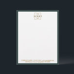 Elegant Custom Company Business Logo Branding Letterhead<br><div class="desc">Create a polished and professional impression with this custom business letterhead, designed to showcase your company logo, brand colors, and contact information. Perfect for small businesses, corporate offices, entrepreneurs, and startups, this personalized letterhead brings a clean, modern, and cohesive look to all your printed communication. Featuring a minimalist layout that...</div>