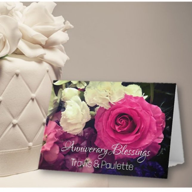 Elegant custom couple's Anniversary card (Creator Uploaded)