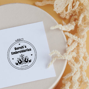Elegant Custom Embroidery Rubber Stamp