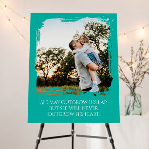 Elegant Custom Father Daughter Message+Your Photo Foam Board