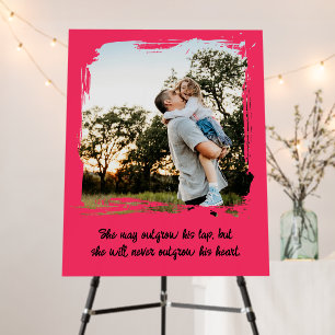 Elegant Custom Father Daughter Message+Your Photo Foam Board