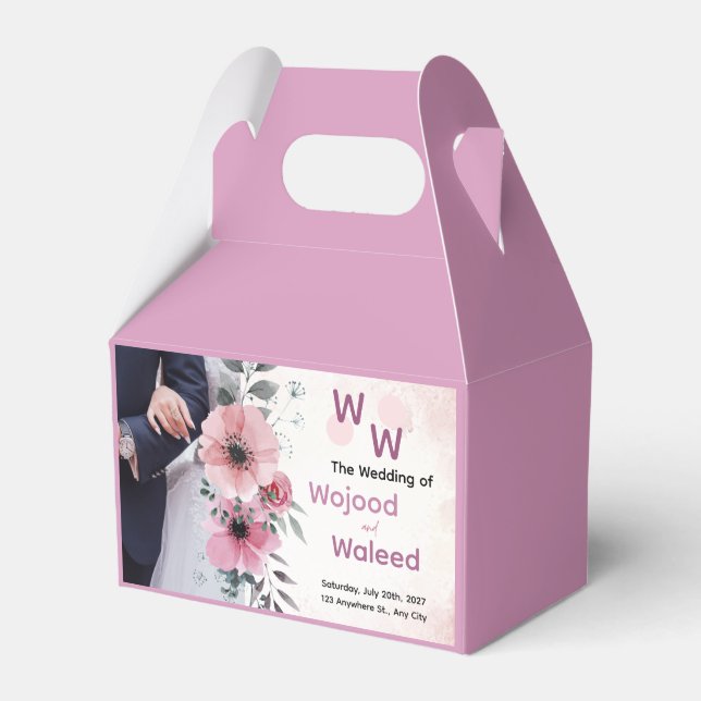 Elegant Custom Favor Box for Weddings & Parties (Front Side)